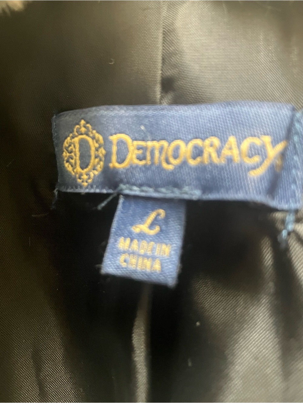 Democracy Plush Faux Fur Draped Vest in Gray - Picture 3 of 3